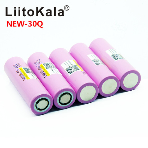 LiitoKala For  New INR18650 30Q 18650 3000mAh lithium Rechargeable battery For High discharge Batteries ► Photo 1/6