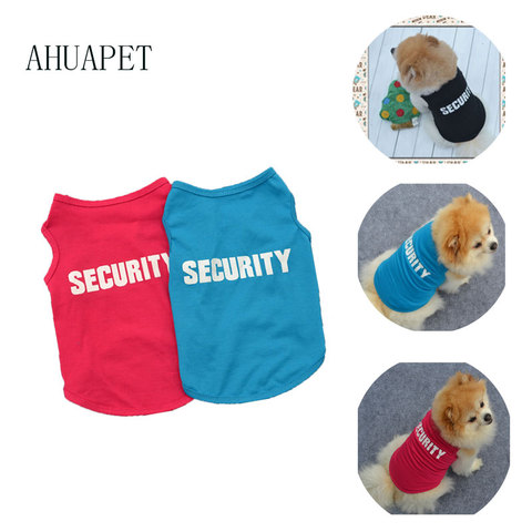 Security Dog Shirt Yorkshire Terrier Dog T shirt Pet Clothes Vest Summer Pets Dogs Cotton Clothes Shirts Apparel Clothes For E ► Photo 1/6