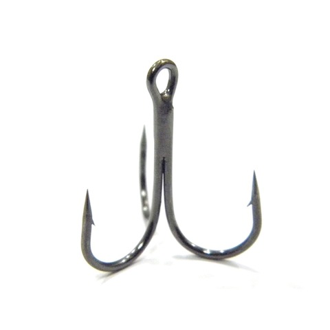 Size #8 #6 #4 #2 Black Nickle Round Bend High Quality Treble Fishing Hooks Hard Bait Bass Walleye Crappie Fishing Tackle FH1HP30 ► Photo 1/6