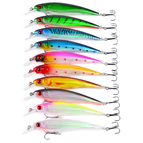 1pc Fishing Lures 3D Eyes Floating Laser Minnow Hard Aritificial Wobblers Crankbait Plastic Baits Pesca Isca 11cm 13.5g ► Photo 1/6