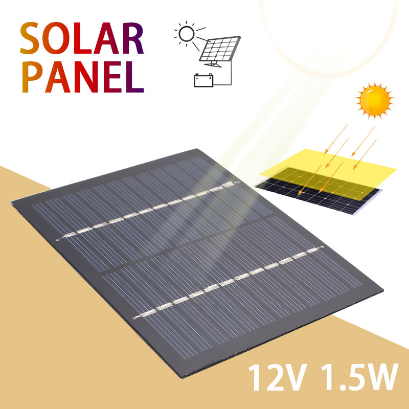 Solar Panel 12V 5V 0.5W 1.5W 3W Mini Solar System DIY Battery Cell Phone Charger