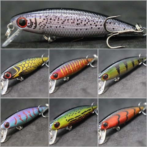 wLure 4.5g 5.9cm Tiny Sinking Minnow Carp Fishing Lure Fresh Water Use Wild Wobble Bronzing and Plating Painting M639 ► Photo 1/6