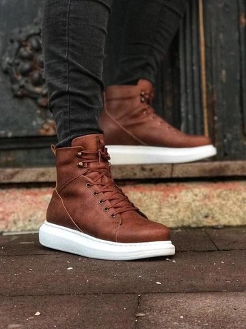 Nax Brown Lace-Up Single Men Sneaker Top Shoes ► Photo 1/2