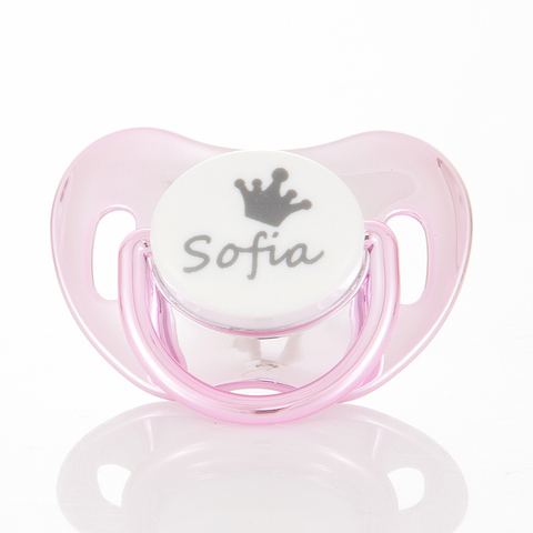 MIYOCAR custom pacifiers any name text can make BPA free safe personalized pacifierP dummy FDA pass baby best choice baby shower ► Photo 1/6