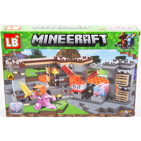 Designer Minecraft lb569 block game toy little man myna collect 231 item my World Heroes of cubes 4 in 1 surprise free gift ► Photo 1/3