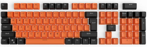 Set of keys dark project keycaps ks-28 (black/orange) ► Photo 1/3