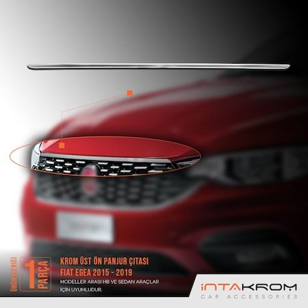 Fiat Egea Chrome Top Front Grille Trim 2015 - 2022 / HB - SD Chromium Styling Accessories Modified ► Photo 1/6