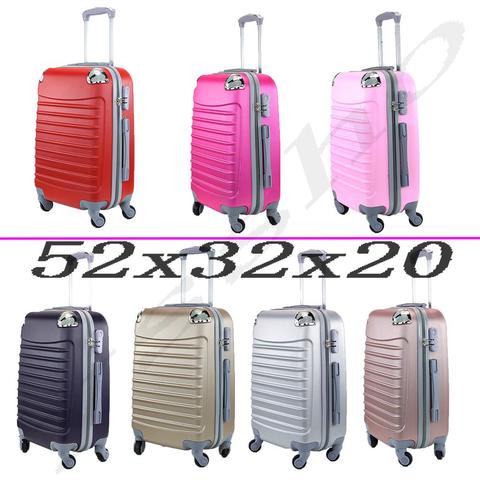 Suitcase airplane hand luggage travel cabin Trolley ABS rigid 4 wheels 52x32x20 ► Photo 1/6