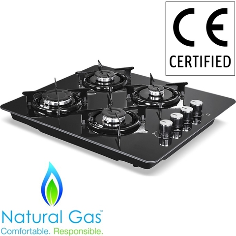 BLACK GLASS NEW DESIGN Natural Gas Built-in 4 Burner Kitchen Cooktop Stoves built in Hob Cooking Appliance Cookware Gas Cooker ► Photo 1/4