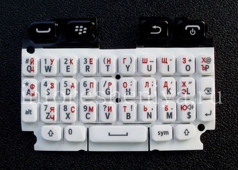 Russian keyboard for BlackBerry 9720 (engraving) ► Photo 1/5