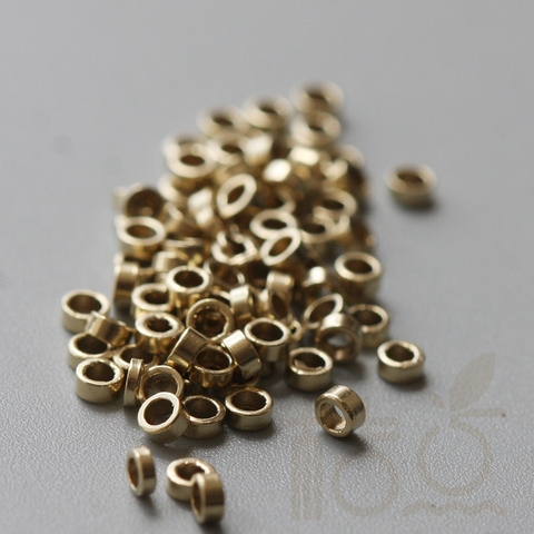 200 Pieces Solid Raw Brass Spacer - 2.5x1.2mm (3912C) ► Photo 1/1