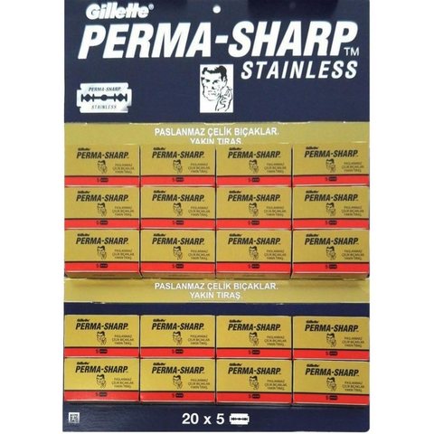 Perma-Sharp Double Edge Razor Blades 1 Pack / 100 Pcs ► Photo 1/5