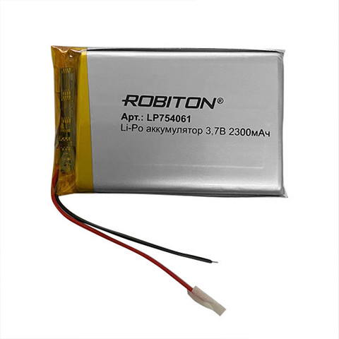 Li-ion polymer battery lp754061 robiton, Li-Pol prism with protection circuit ► Photo 1/1