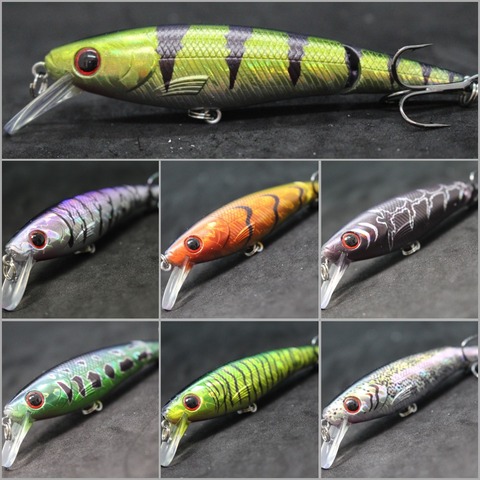 wLure 10cm 14g Jointed Minnow Jerkbait 2 Segments Tight Wobble Floating 2 size 4 Hooks 3D Hard Eyes Fishing Lures S652 ► Photo 1/6