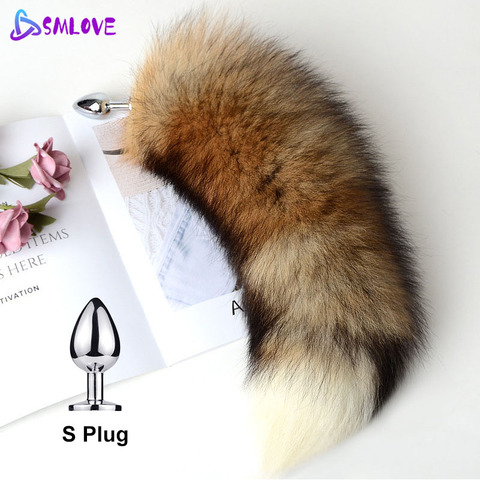Detachable Anal Plug Fox Tail Smooth Touch Metal Butt Plug Tail Erotic BDSM Sex Toys For Woman Couples Adult Sex Game Sexy Shop ► Photo 1/6