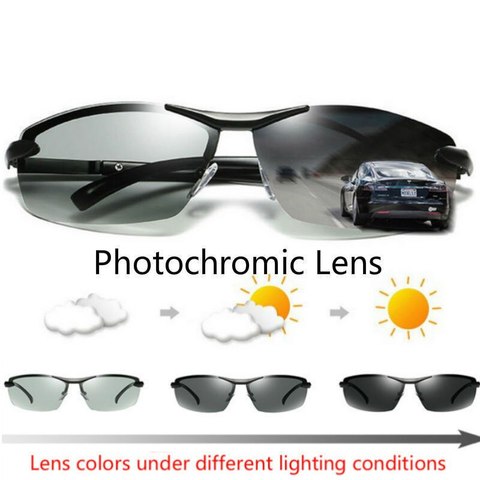 Driving Photochromic Sunglasses Men Polarized Chameleon Discoloration Sun Glasses for Men Women UV400 Male Drive Goggles ► Photo 1/6