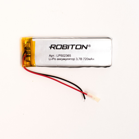 Li-ion polymer battery lp502365 robiton, Li-Pol prism with protection circuit ► Photo 1/1