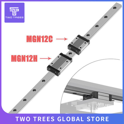 3D Printer Guide 12mm Linear Guide MGN12 L= 200/300/350/450/550mm linear& MGN12C/MGN12H Long linear carriage for CNC X Y Z Axis ► Photo 1/6