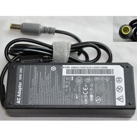 Laptop power supply for Lenovo B590 T60 X300 (20V 4.5A 90W / 7,9x5,5 with needle) ► Photo 1/1