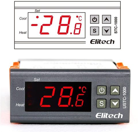 Elitech STC-1000 Temperature Controller Origin Digital 110V Centigrade Thermostat 2 Relays ► Photo 1/4