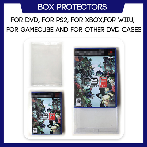 Box Protector Sleeve For DVD For PS2 For Xbox For Wii For WiiU For Gamecube Game Custom Made Clear Plastic Case ► Photo 1/6