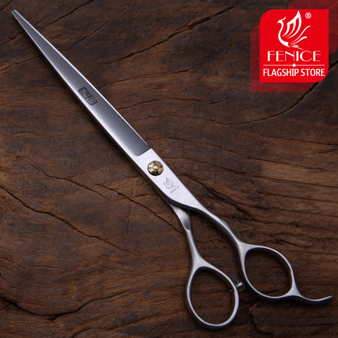 Fenice 7.0/7.5 Professional Grooming Cutting Straight Scissors Japan 440C Seratted Shear for Dogstylist ► Photo 1/5