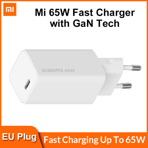 Original Xiaomi 65W GaN Charger Quick Charge 3.0 Type C PD USB Charger with QC 3.0 Portable Fast Charger 20V-3.25A For Mi Laptop ► Photo 1/6