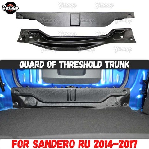 Set of guard covers for Renault Sandero 2014-2017 ABS plastic on rear bumper and protective plate in luggage car styling tuning ► Photo 1/6