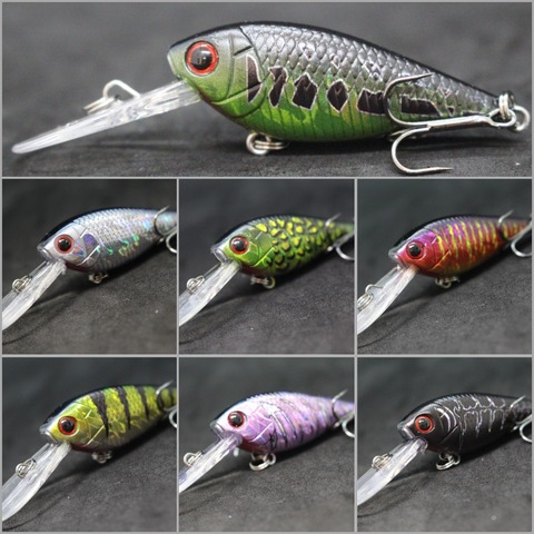 wLure 7g 5cm Lightweight Deep Water Diver 3-4 Meters Tight and Fast Wobble Epoxy Coating Treble Hooks Crankbait Lure C549 ► Photo 1/6