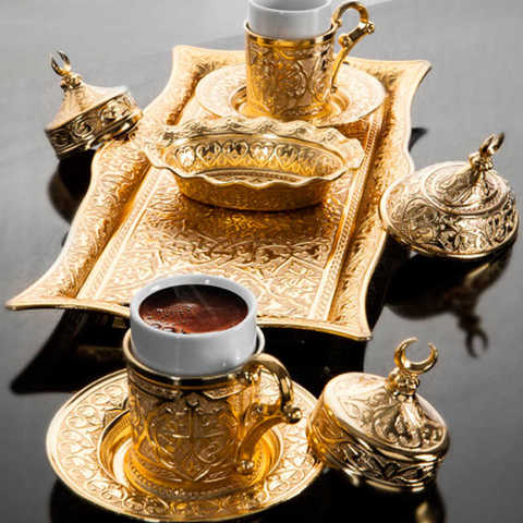 Luxury Turkish Copper Coffee Cups, Espresso Cup Set, Coffee Cups