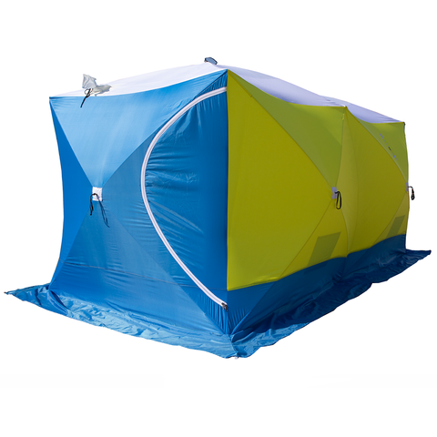 Tent kub-3 double three-layer (breathable), goods for fishing, goods for tourism, goods for winter fishing ► Photo 1/5