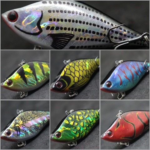wLure 13g 6cm Inside Foil Reflection Transparent Painting Vivid in Water Tight Wiggle Sinking Lipless Fishing Lure L697 ► Photo 1/6