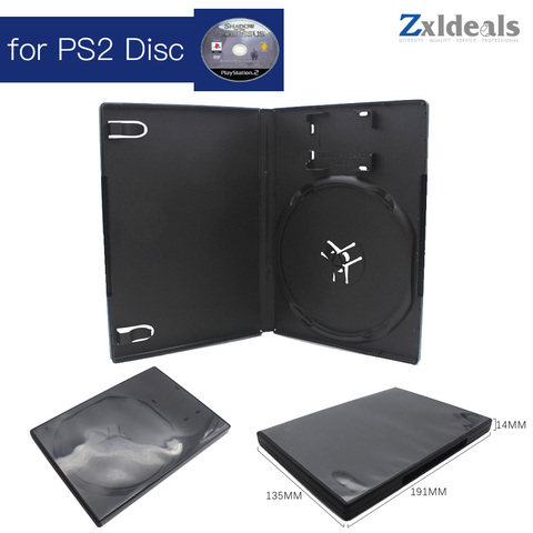 Replacement Case For PS2 Game Disc Spare Black Game Playstation 2 Box Single CD ► Photo 1/4