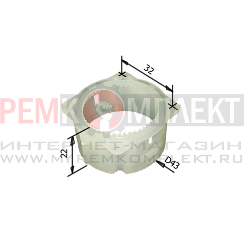 010289A Задняя часть редуктора шуруповерта, подходит для Интерскол ДА-12/14,4/18ЭР ► Photo 1/3