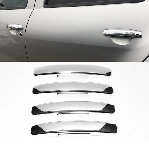 4pcs ABS chrome plastic door handle decorative cover trims for Renault Dacia Duster Daster Lodgy Sandero I 2010-2017 year ► Photo 1/2