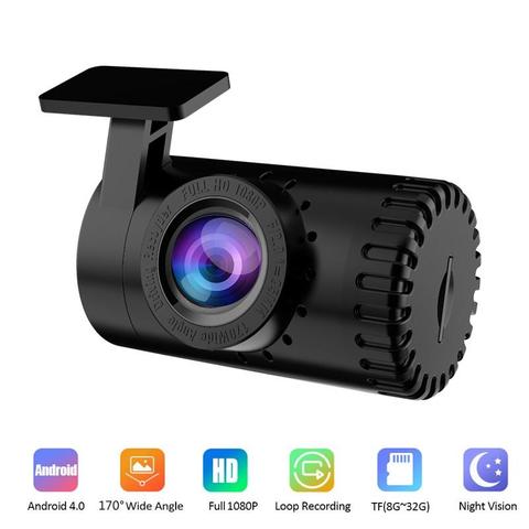 1080P HD Car Video Camera Night Vision Dash Cam Video Recorder Android USB 170° Wide Angle Car Dashcam Hidden DVR Camera for Car ► Photo 1/6