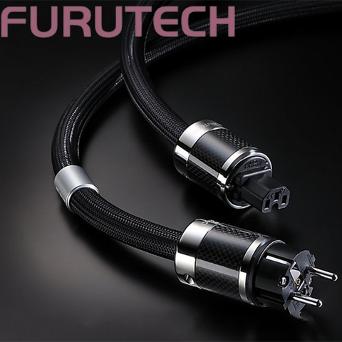 HiFi Schuko Furutech Alpha PS-950 top Rhodium carbon fiber fever EU AC power cable FI-E50 (R) FI-50 (R) plug ► Photo 1/6