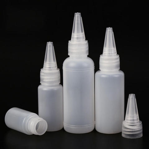 1pcs 10ML/20ML30ML/50ML Empty PE Plastic Glue Bottles With Screw-On Lids Squeeze Liquid Ink Oil Dropper Bottles With Cap New ► Photo 1/6