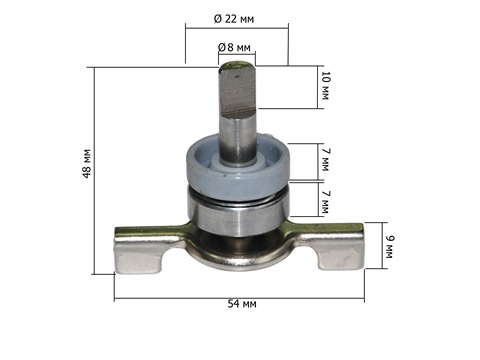 Shaft for LG bread maker knife stem Assembly with bearing (608ZZ) and oil seal (8*22*7mm) for 1.5 l and 2.0 l buckets ► Photo 1/3