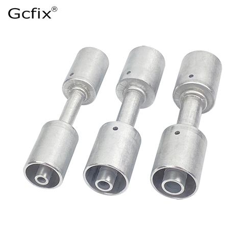 #6 #8 #10 AC Aluminum Fitting Straight Aluminum Beadlock Splice Fitting for A/C Standard Barrier Hose 3/8 1/2 5/8 ► Photo 1/4