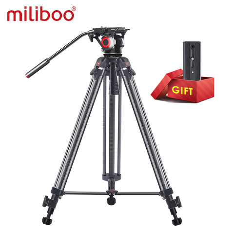 Miliboo MTT606 Travel Tripod Only 2.9kg Weight Hydraulic Fluid Damping Video HeaD for Digital SLR DSLR Camera extra QR plate ► Photo 1/6