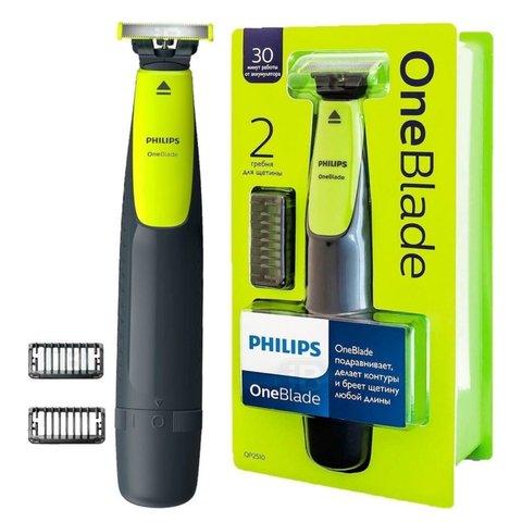 Original Philips OneBlade QP2510/11 Electric Shaver Razor Beard Trimmer for Men Wet and Dry Beard Shaving Machine Removable Durable One Blade Washable Waterproof Rechargeable Shaver For Men триммер для мужчин ► Photo 1/6