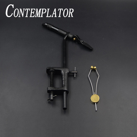 CONTEMPLATOR 360°Rotation Easy Operating Iron Fly Tying AA Vise With Frequently-used Brass Fly Tying Tools set ► Photo 1/6
