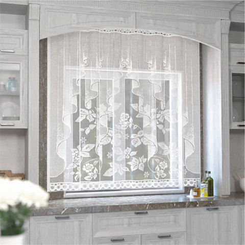 Curtain for kitchen white tulle for kitchen short curtain for kitchen tulle for kitchen short curtain kitchen ► Photo 1/2