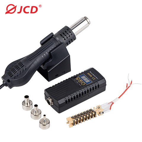 JCD Digital Hot Air Gun LED Display ESD Safe Adjustable Hot Air Rework Soldering Station 700W Heat Gun Welding Tools 3 Nozzles ► Photo 1/6