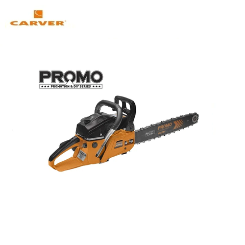 Petrol chain saw PROMO PSG 52-18 Petrol-driven power saw Petrol-powered saw Motopila Cut down a tree Sawing wood ► Photo 1/6