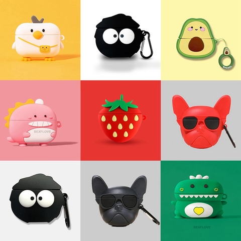 3D Earphone Case For Huawei Freebuds Pro 4 Case Silicone Cute Dinosaur Duck Cat Dog Cartoon Headphone/Earpods Freebuds pro Cover ► Photo 1/6