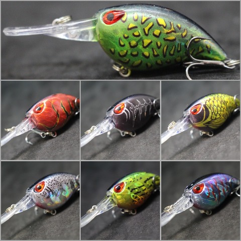 wLure 6cm 5g Deep Diving Tight Wobble Fishing Lure Fresh Water Hard Bait Flaoting Jerkbait  8# Hooks Insect Bait Crankbait C770 ► Photo 1/6