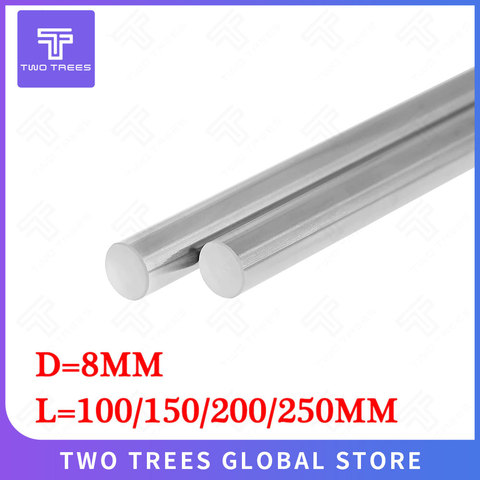 linear shaft Rail 8mm 8x100 8x150 8x200 8x250mm Optical Axis Chrome stainless Steel Smooth Linear Rods axis 3d printer cnc part ► Photo 1/5