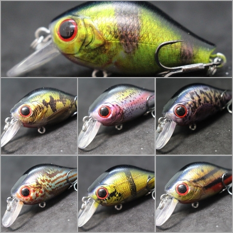 wLure 5.6cm 7g Tiny Crankbait Lifelike Colors 0.5 Meter Depth Upgraded Treble Hooks Carp Fishing Wide Wobble Fishing Lure HC564 ► Photo 1/6